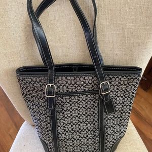 Coach Monogrammed Canvas Tote